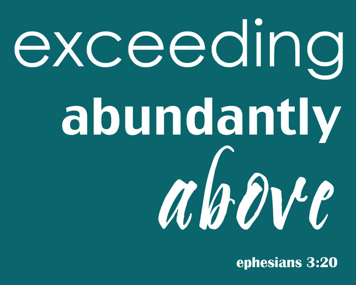 exceedingly abundantly above Ephesians 3:20 scripture verse