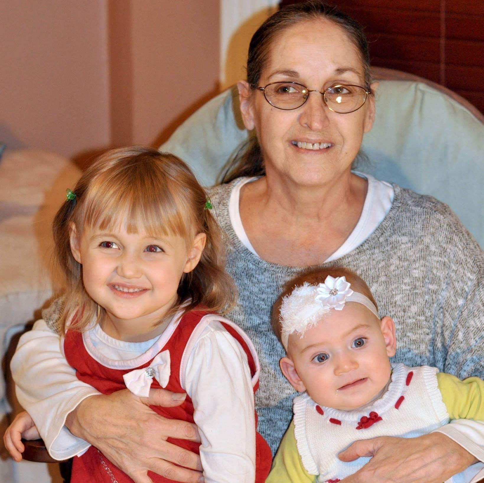 Grandma Angie Brunke with Michaela and Angelina Brunke