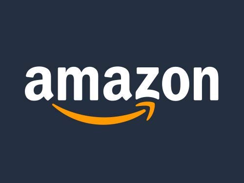Amazon logo with black background